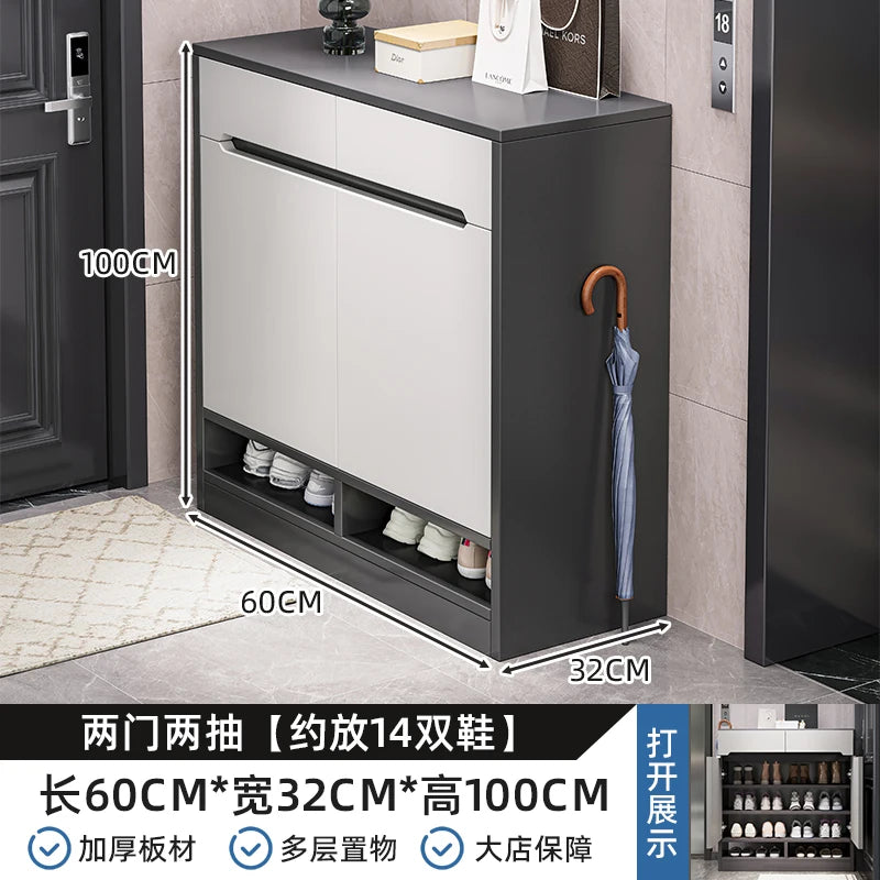 Shoe cabinet Home entrance Indoor entry Door entrance Corridor aisle Large capacity multi-layer storage Elevator entrance Shoe r