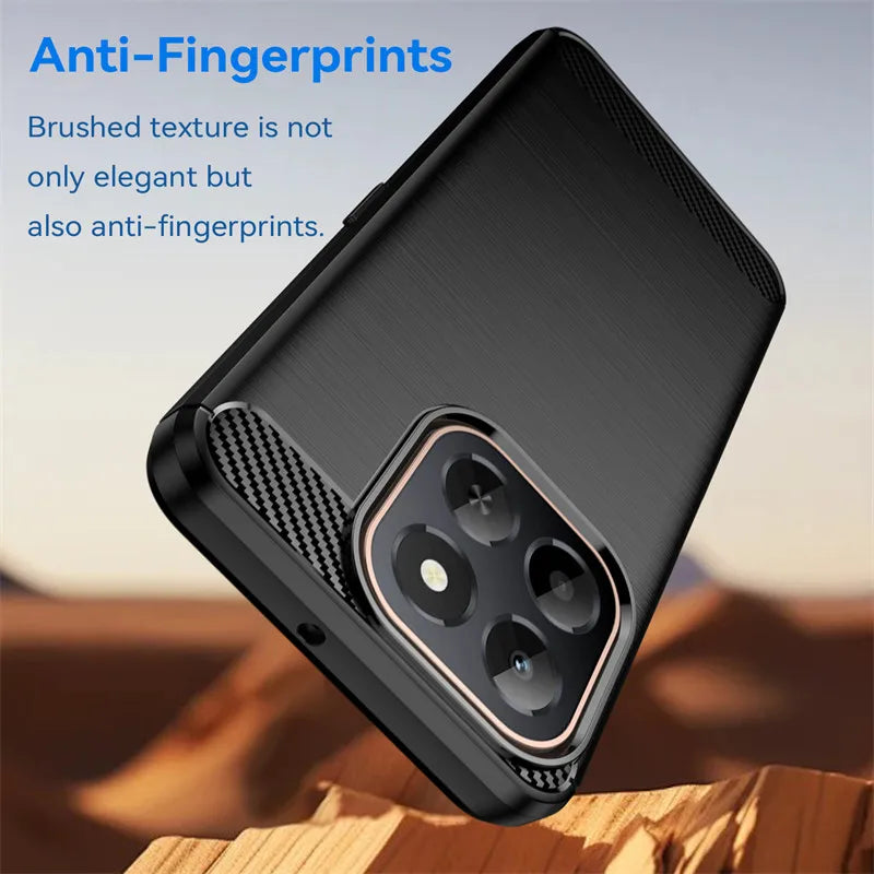 For Honor X6c Case Honor X6c Cover Funda Shockproof Brushed TPU Anti-Slip Luxury Silicone Protective Phone Cover For Honor X6c