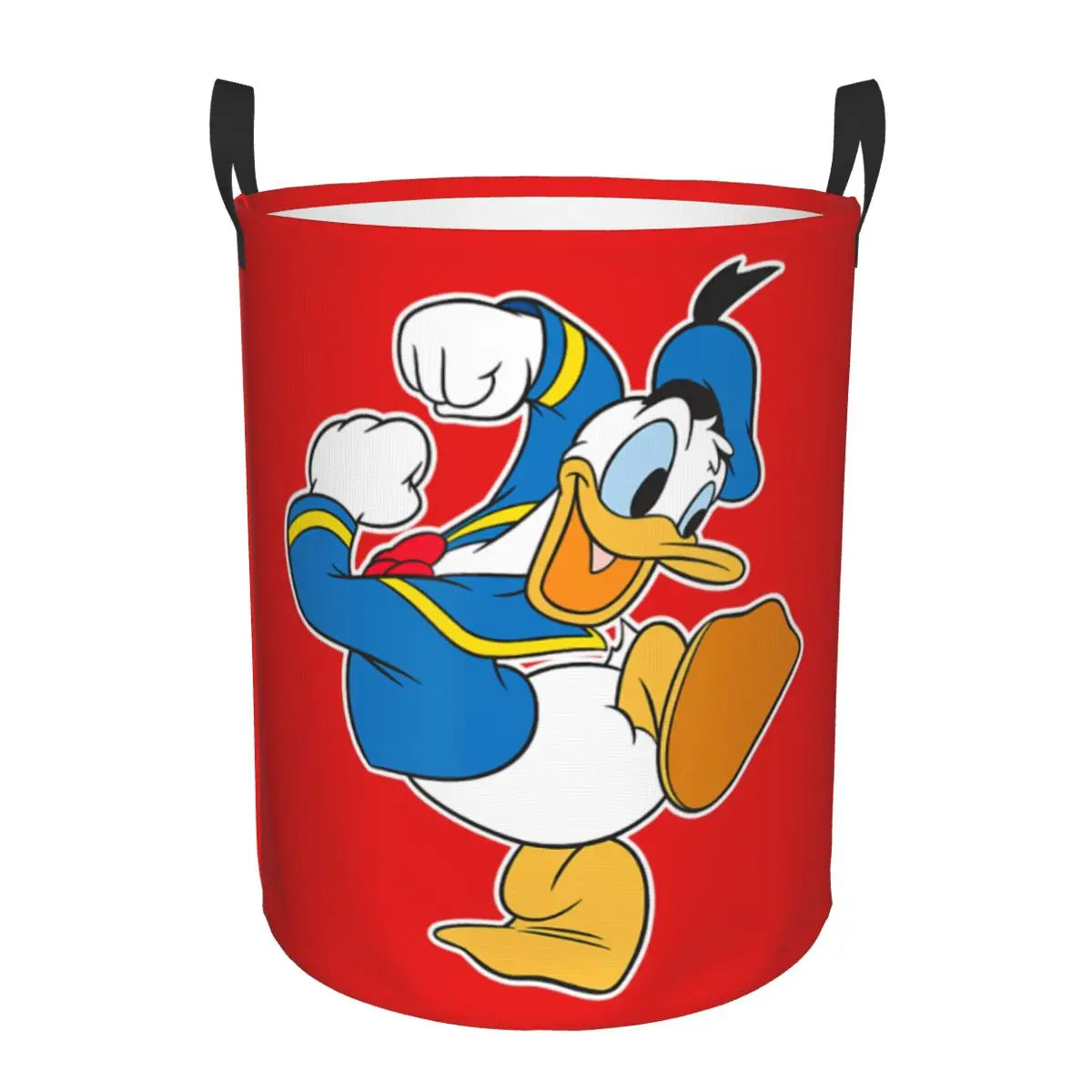 Custom Donald Duck Cartoon Laundry Basket Foldable Large Clothes Storage Bin Baby HamperCustom
