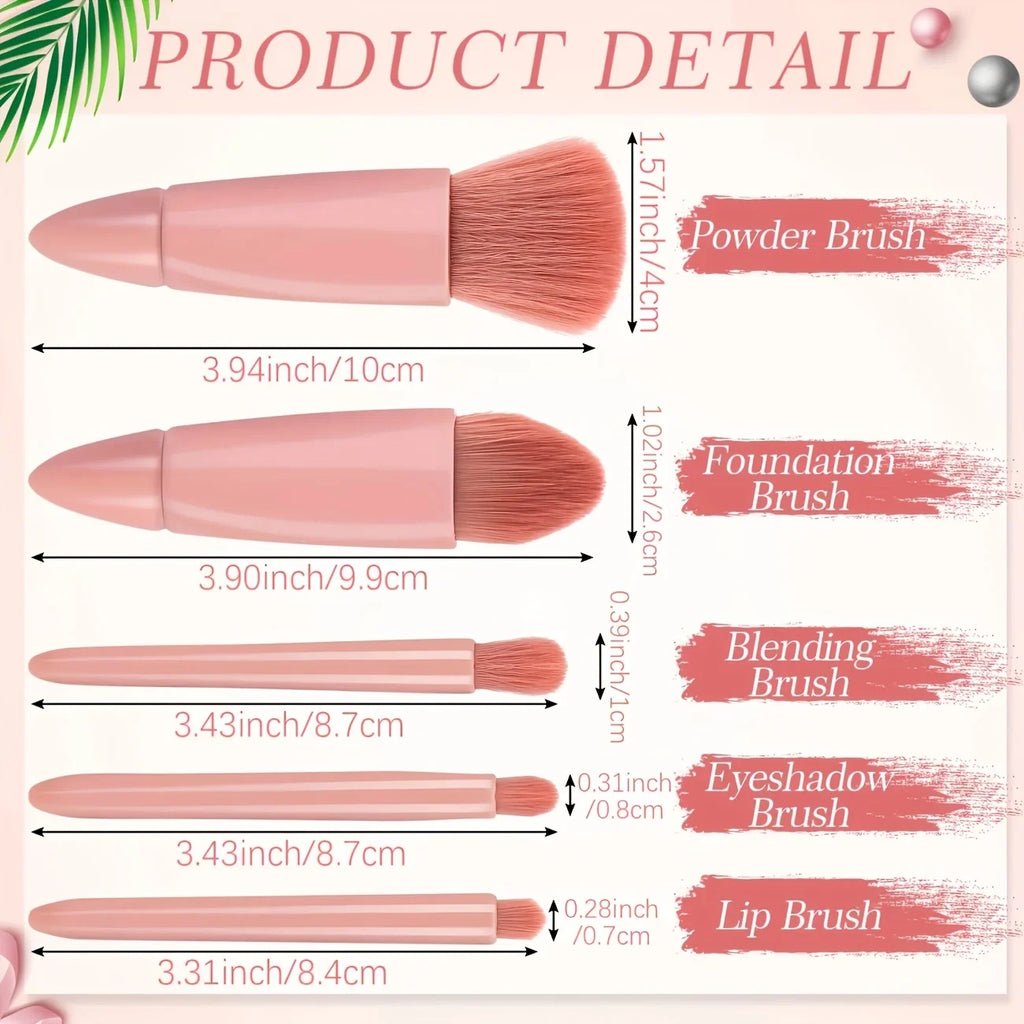 A 15-piece wedding travel makeup brush set, including makeup brushes in a makeup box, thank-you cards, transparent hard gauze ba