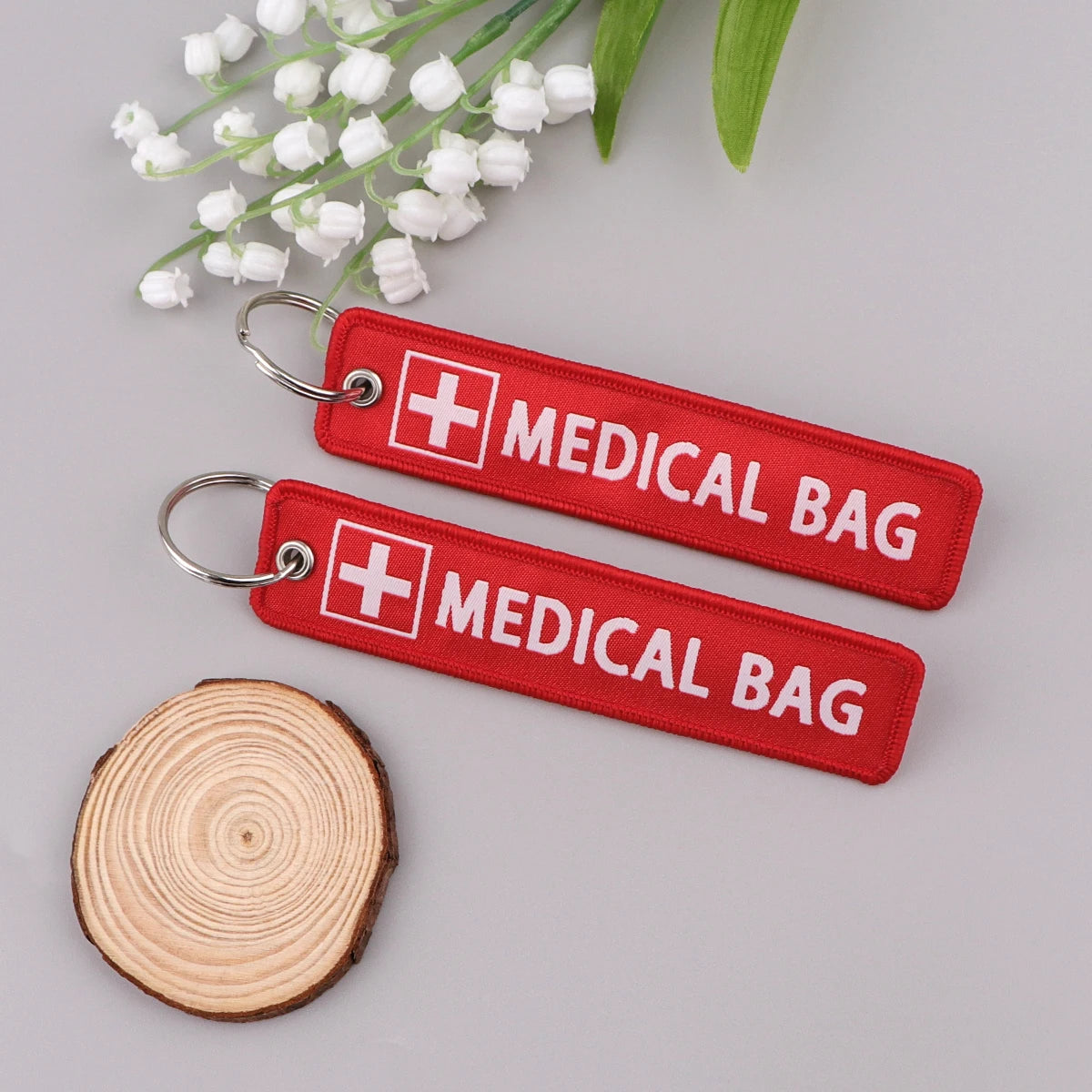 Medical Bag Embroidery Key Fobs Nurse Doctor Key Tags Keychain For Motorcycles Cars Key Ring Accessories Jewelry Chaveiro Gifts