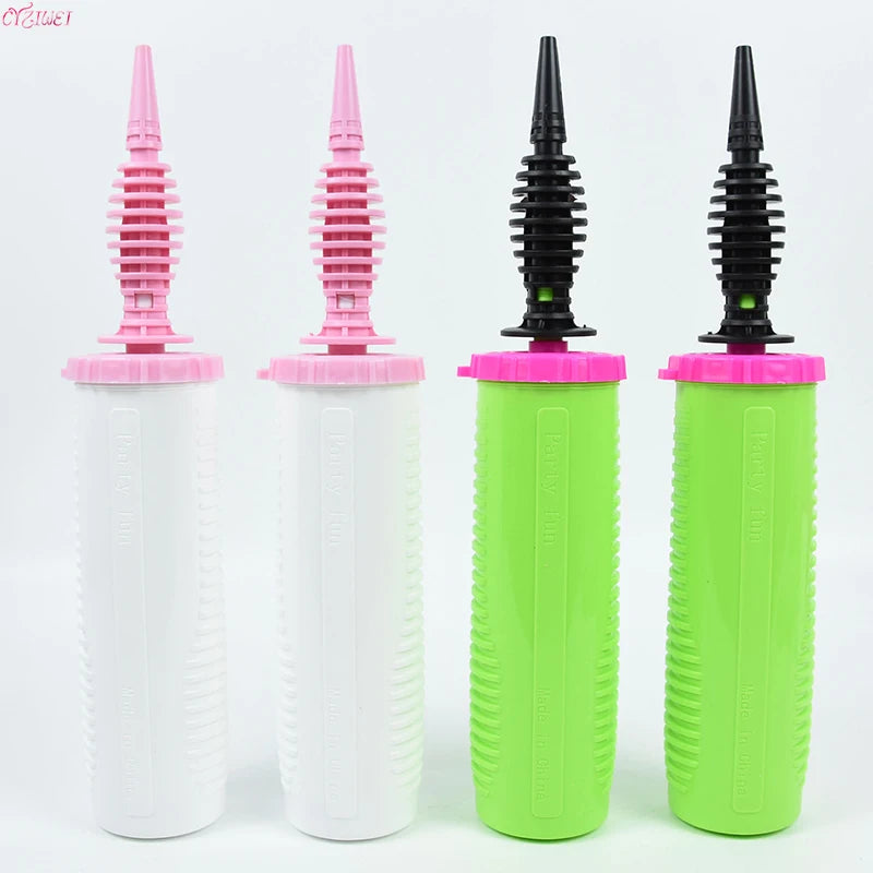 High quality Dual action Balloon Pump Balloon air Inflator Plastic Hand Held Latex Balls Party Foil Balloons Portable Air Pump