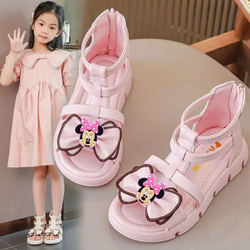Disney Mickey Mouse children girl  Sandals Summer New Princess Beach Shoes Girls Slippers