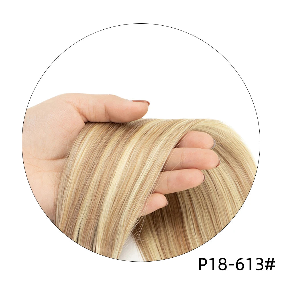 isheeny 140-240G Blonde Brazilian Machine Remy Straight Clip In Human Hair Extensions Full Head 6pcs/set 14-24 Inch Volume Hair