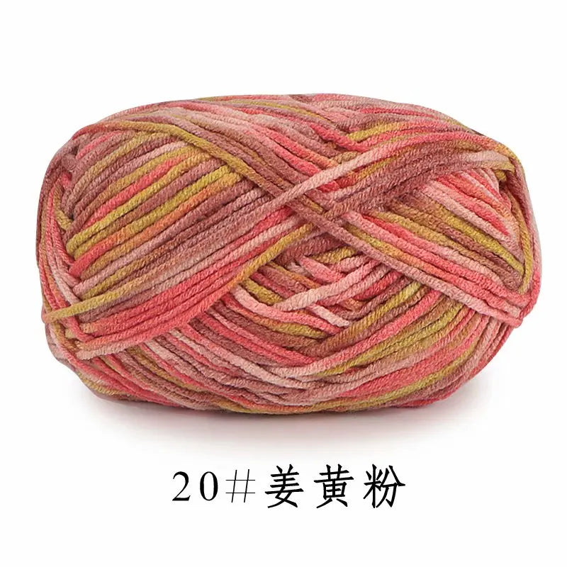 5Strands 2.5mm Colorful Soft Cotton Baby Knitting Wool Yarn Crochet Craft  Crochet Fancy Yarn Hand Knitting Sweater Baby Clothes