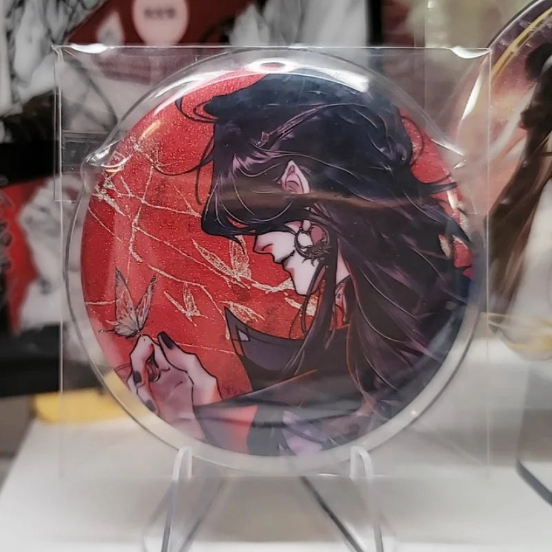 58mm Hua Cheng Xie Lian Cartoon Figure Badge Anime Peripheral Heaven Official'S Blessing Pins For Backpack Shirt Jewelry Gift