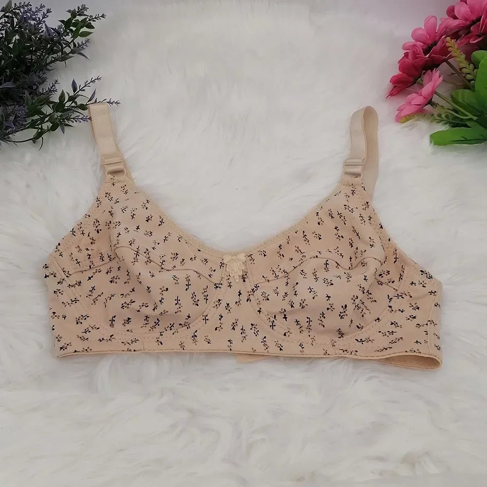 Sexy Lingerie Bra Women's Bra Minimizer Push Up 3/4 cup Wireless soft Bosom cotton Bra plus Size 36 38 40 42 44 46 B C C32