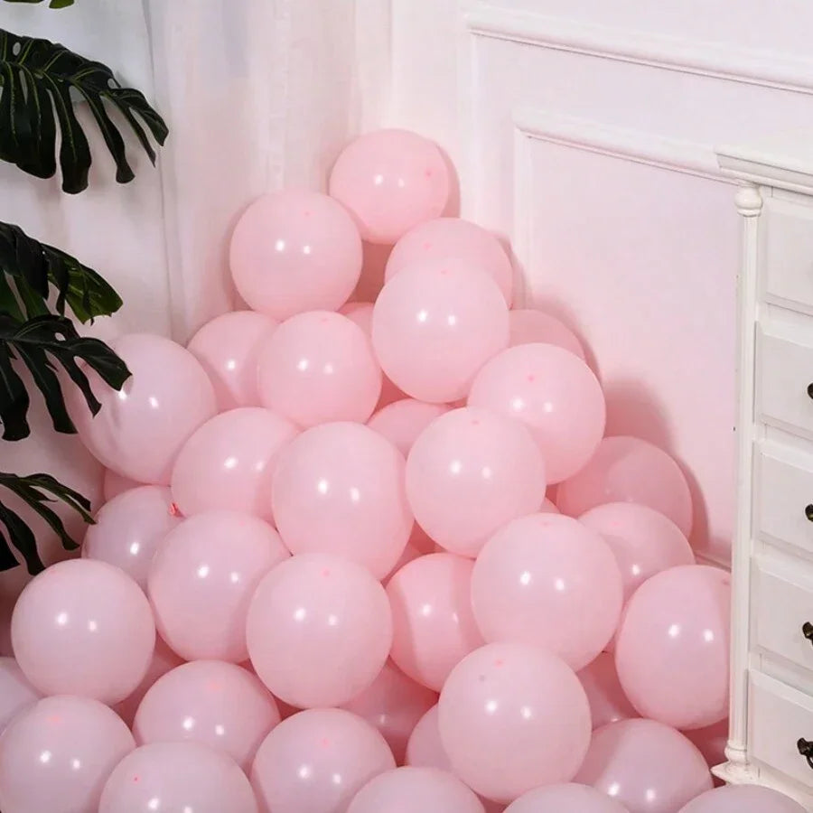 144pcs Pastel Pink Balloons  Macaron Pink Balloon Garland Arch Kit Latex Balloons Birthday Wedding Bridal Party Decorations