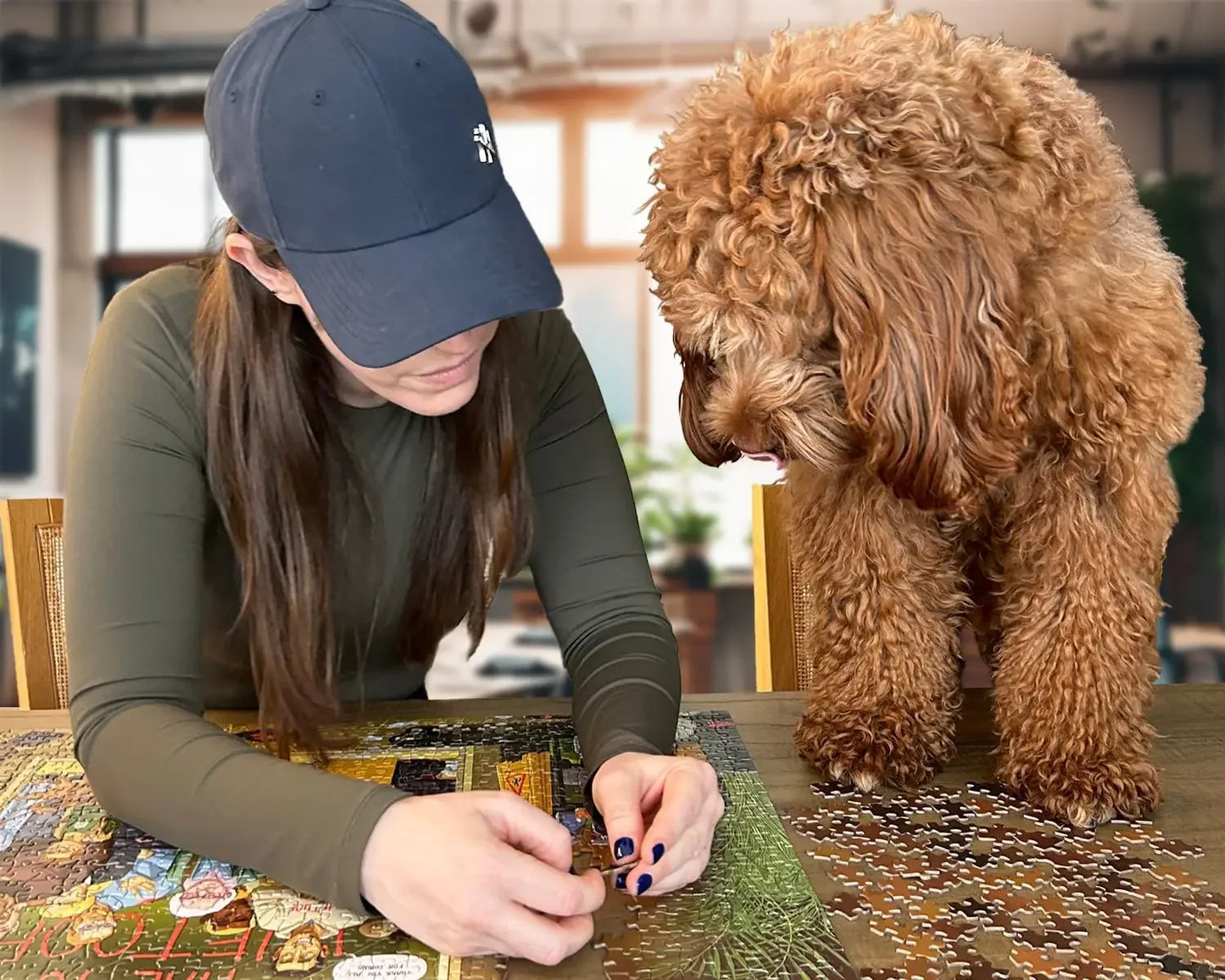 Elevator Court 300/500/1000 Pcs Jigsaw Puzzle Wooden Puzzle for Gameroom Bedroom Livingroom Party Decor Christmas Holiday Gift