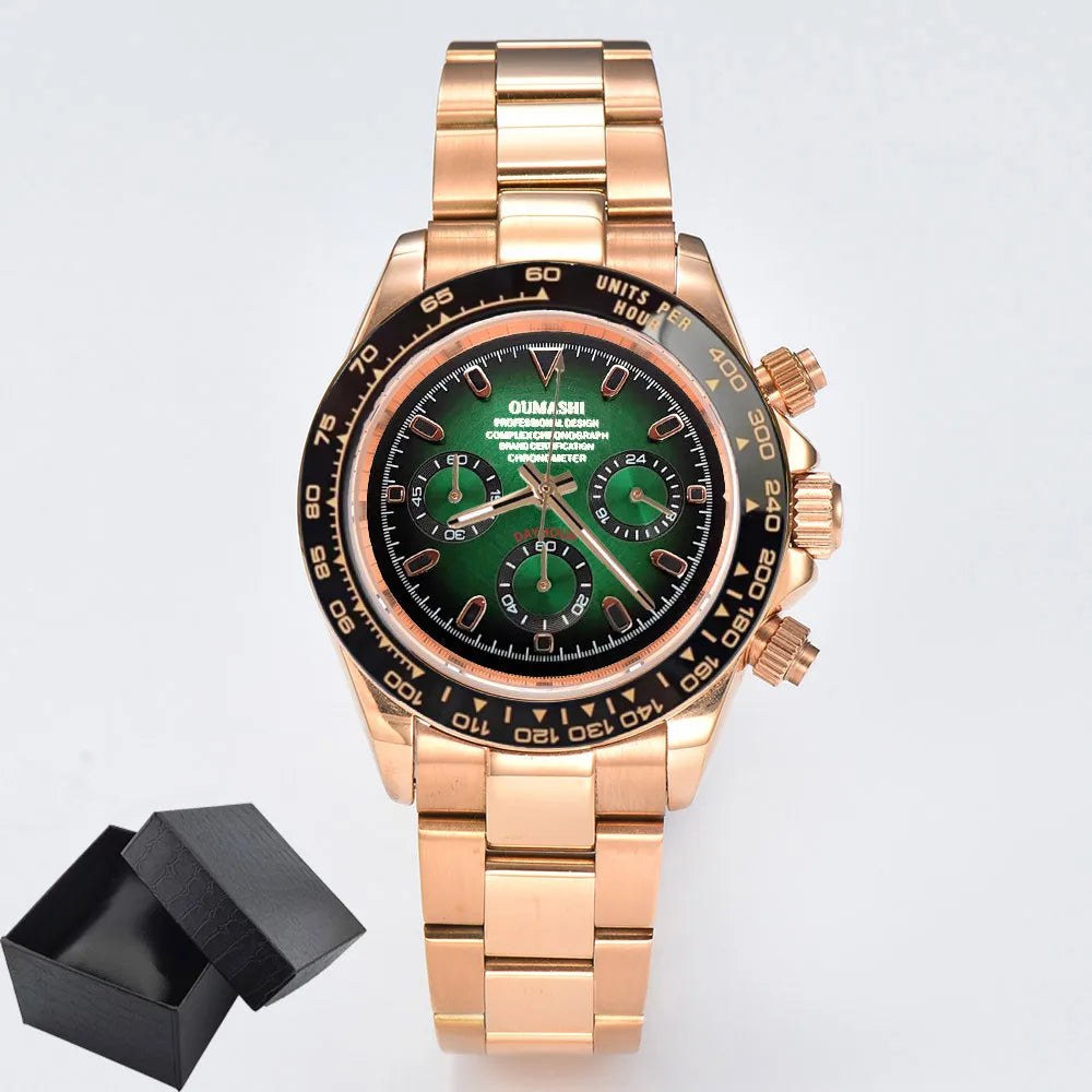 VK63 watch 39.3mm Luxury Watch Men's Chronograph Men's watch vk63 case rose gold watches VK63 Men's Chronograph Waterproof 10ATM