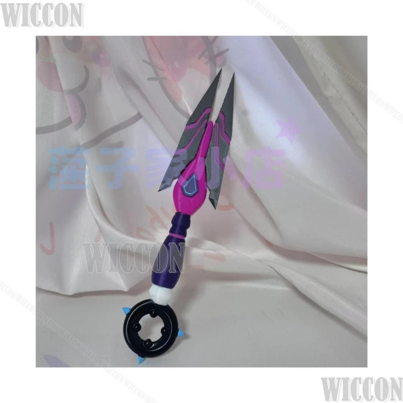 Kiriko Juri Game Han Over Cosplay Game Woman Double Bun Wig Black Purple Hair Cos Prop Choker Bolt Bracelet Halloween Party Cos