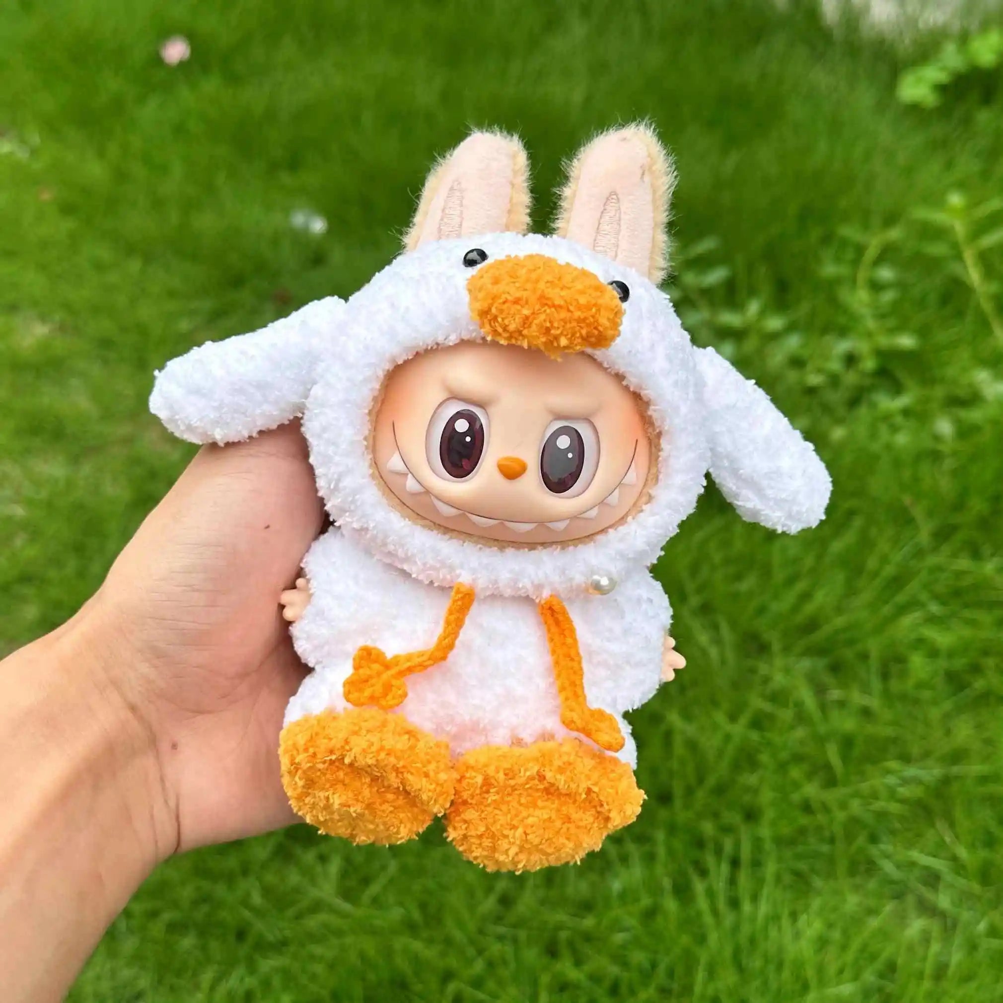 17cm Forest Fairy Tale Handmade Hook Weaving Baby Clothes Cute Duck Clothes Change Accessories Surprise Gift