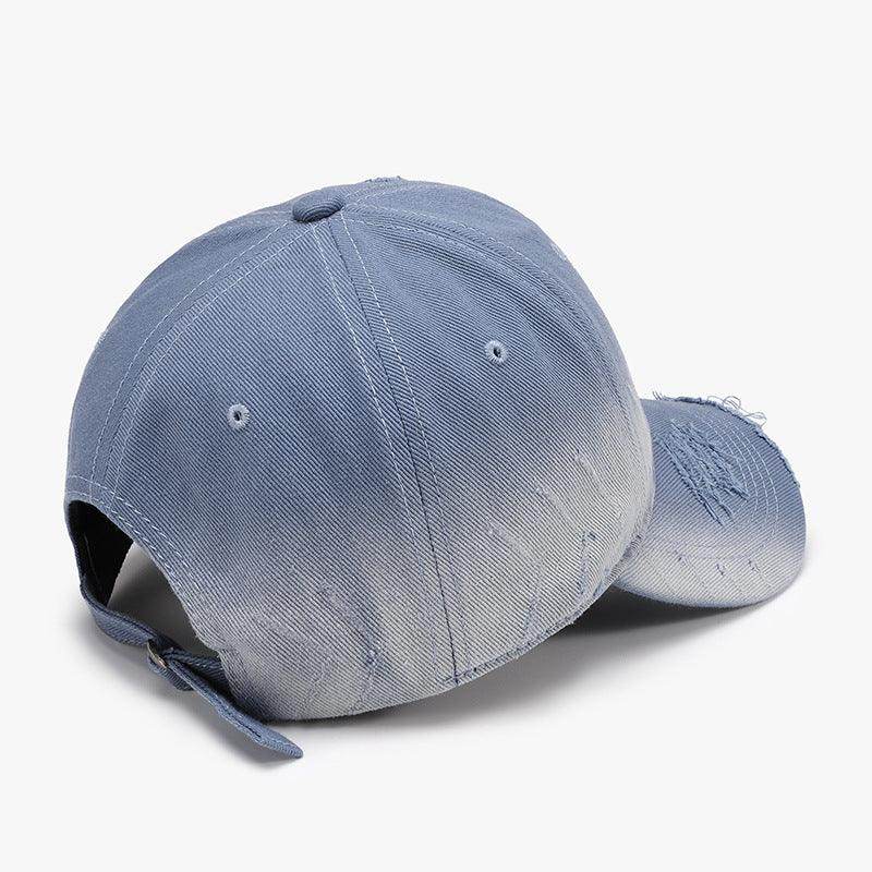 Distressed Adjustable Cotton Hat for Casual Stylish Wear