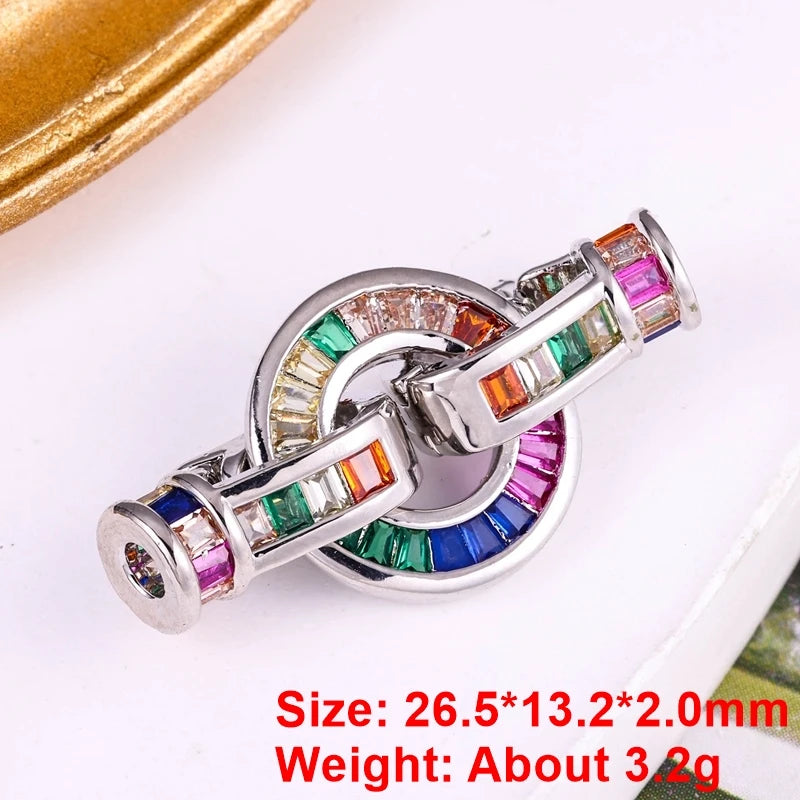 Juya 18K Gold Plated Baroque Pearls Connector Fastener Clasps DIY Jewelry Making Accessories Women Beads Lock Closure Supplies