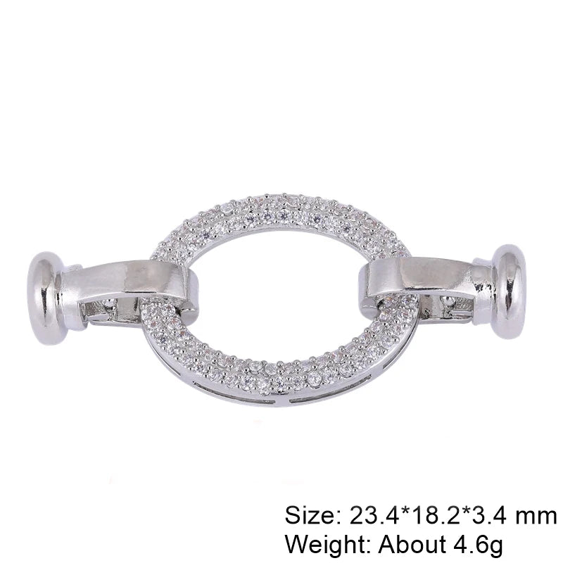 Juya 18K Gold Plated Baroque Pearls Connector Fastener Clasps DIY Jewelry Making Accessories Women Beads Lock Closure Supplies