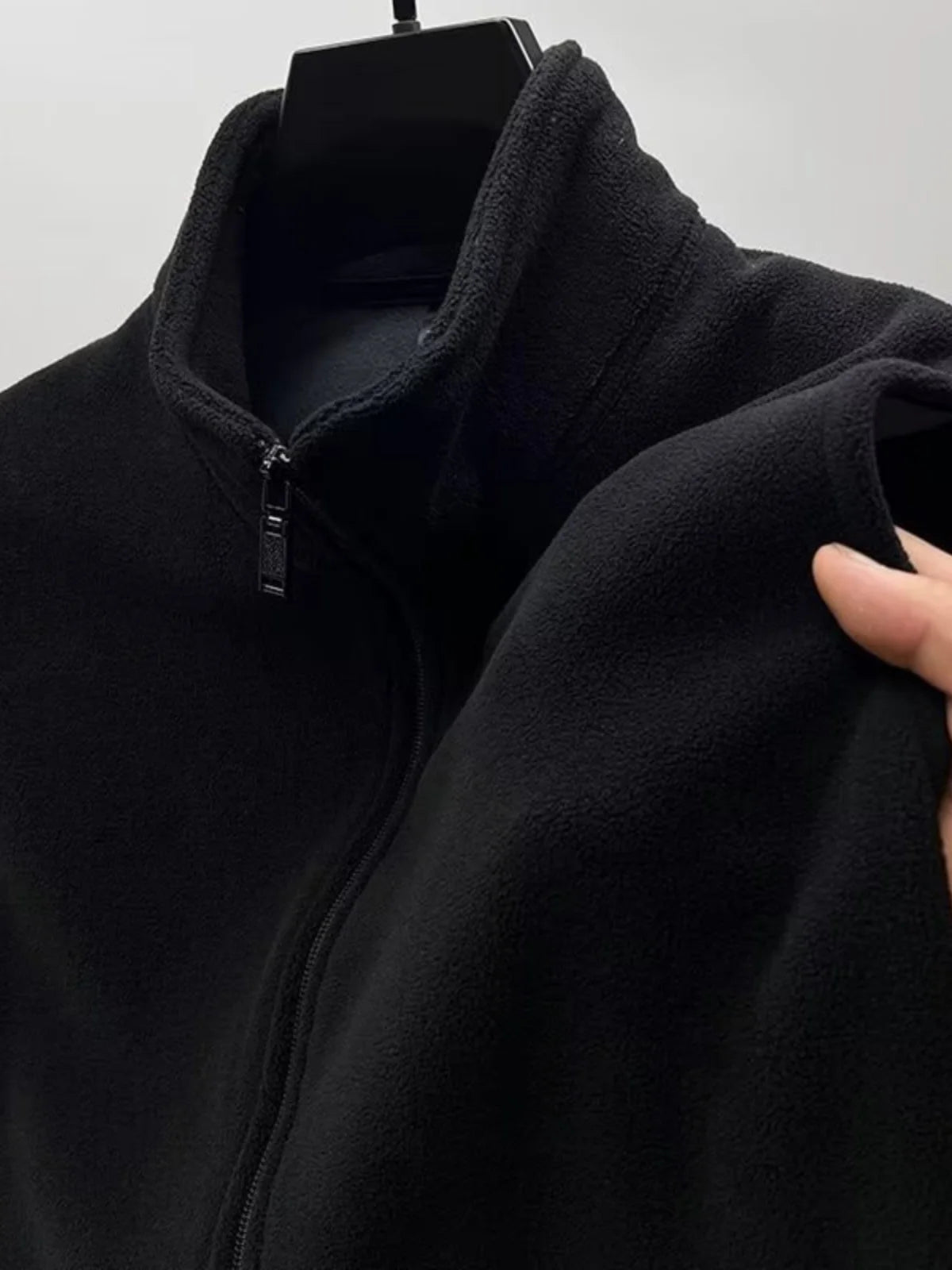 Thiened Fce Zipper Svel Outerwear Jaet Men's Autumn Winter Stand Vest Youth ular Basic Mass Non-iron Treat...