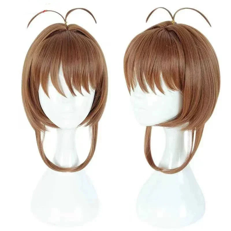 Anime Cardcaptor Sakura Kinomoto Sakura Cosplay Costume Winter School Uniform Overcoat Coat Wig Woman Kawaii Christmas Suit