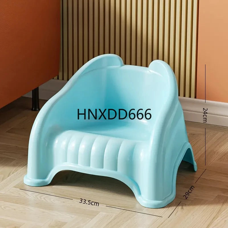 Children's plastic stool with backrest for home use nordic Office footrest kitchen low vanity chair Interior home furniture
