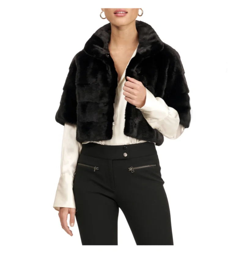 Women's 100% Mink Fur Short Jacket, Winter Jacket, Leisure Fashion, New, 2024