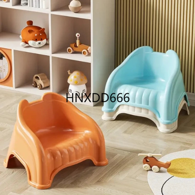 Children's plastic stool with backrest for home use nordic Office footrest kitchen low vanity chair Interior home furniture