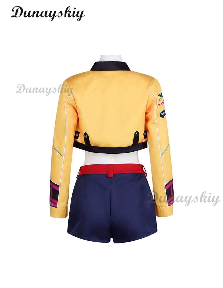 K-Pop Rumi Cosplay Costume Wig And Stage Coat Set Demon Hunter Short Outfit Sexy Halloween Roleplay Women's Group Idol Costume