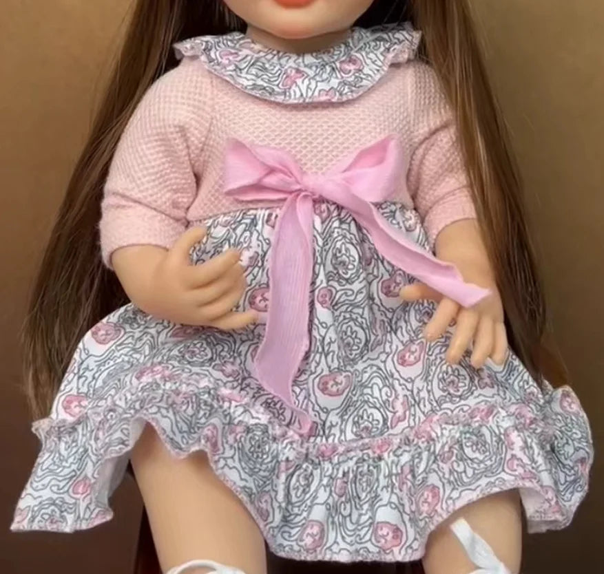 Doll Clothes For 19-22Inch Reborn Baby Doll 48-55cm Reborn Toddler Doll Clothes Accessories Jumpsuit Dress Sweater Knit