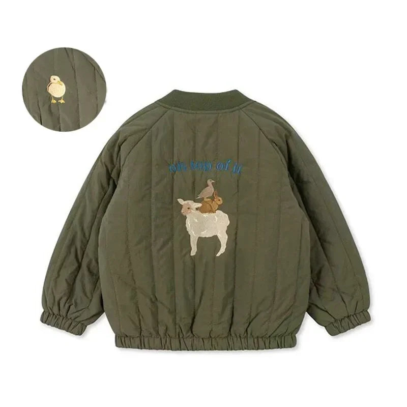 Autumn Winter Children's Warm Cotton Jackets Baby Fleece Kids Clothes 1-6Y Toddler Girl Boy Outerwear Coat