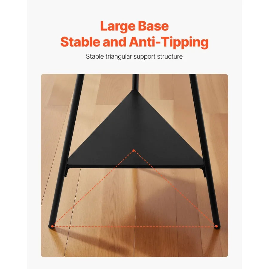 Coat Rack Freestanding Coats Rack Stand with 2 Shelves 6 Hooks