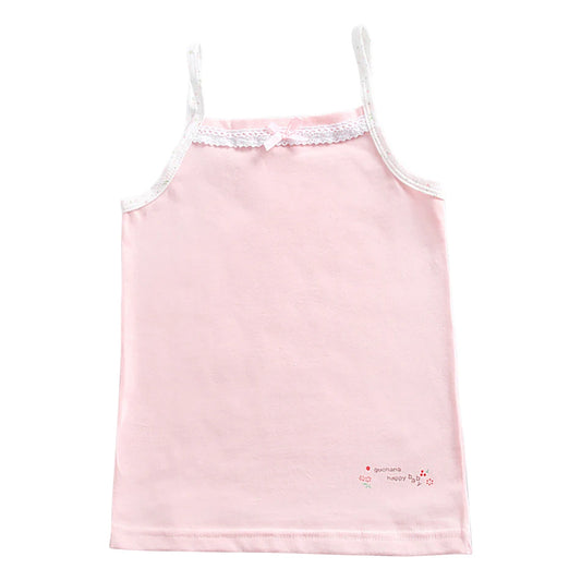 Girls Floral Camisole Tank Tops Thin Strap Summer Innerwear Sleeveless Baby Kids Undershirt Breathable Stretch Casual Clothes