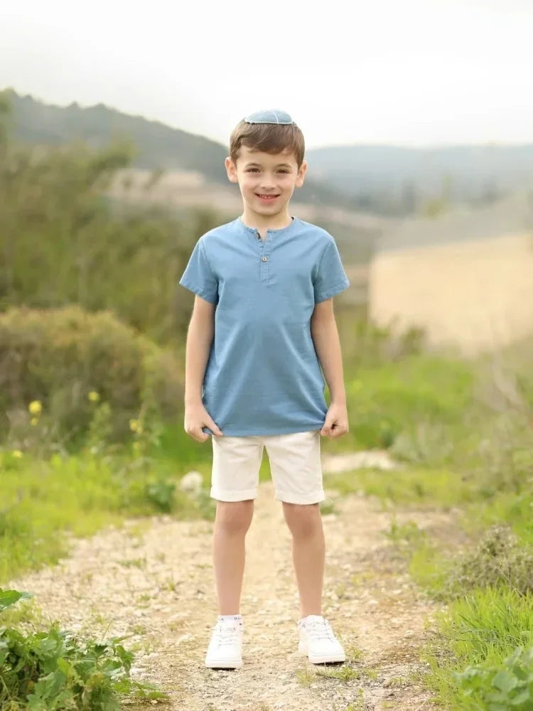 Malis 2024 Weekday Kids Denim Clothes Girls V Neck Long Dress Baby Denim Sets Boys Short Sleeve Shirt Outfits