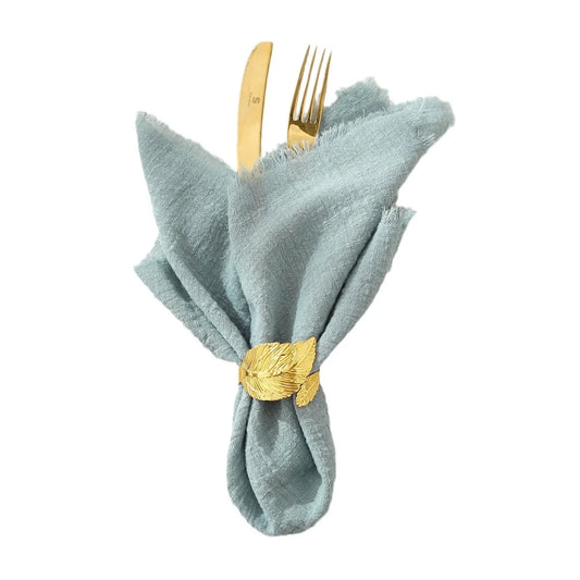 10PCS Retro Gauze Dusty Blue Green Wedding Napkins Cotton Cheesecloth Christmas Table DecorDinner party Table Rustic Decor