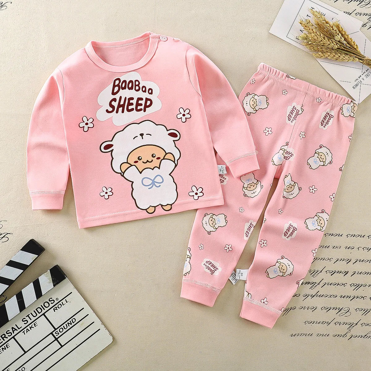 Children Underwear Set Boys Cotton Pajamas Girls Baby Autumn Clothes Long Sleepwear Cotton Kids Home Clothes Children's Clothing