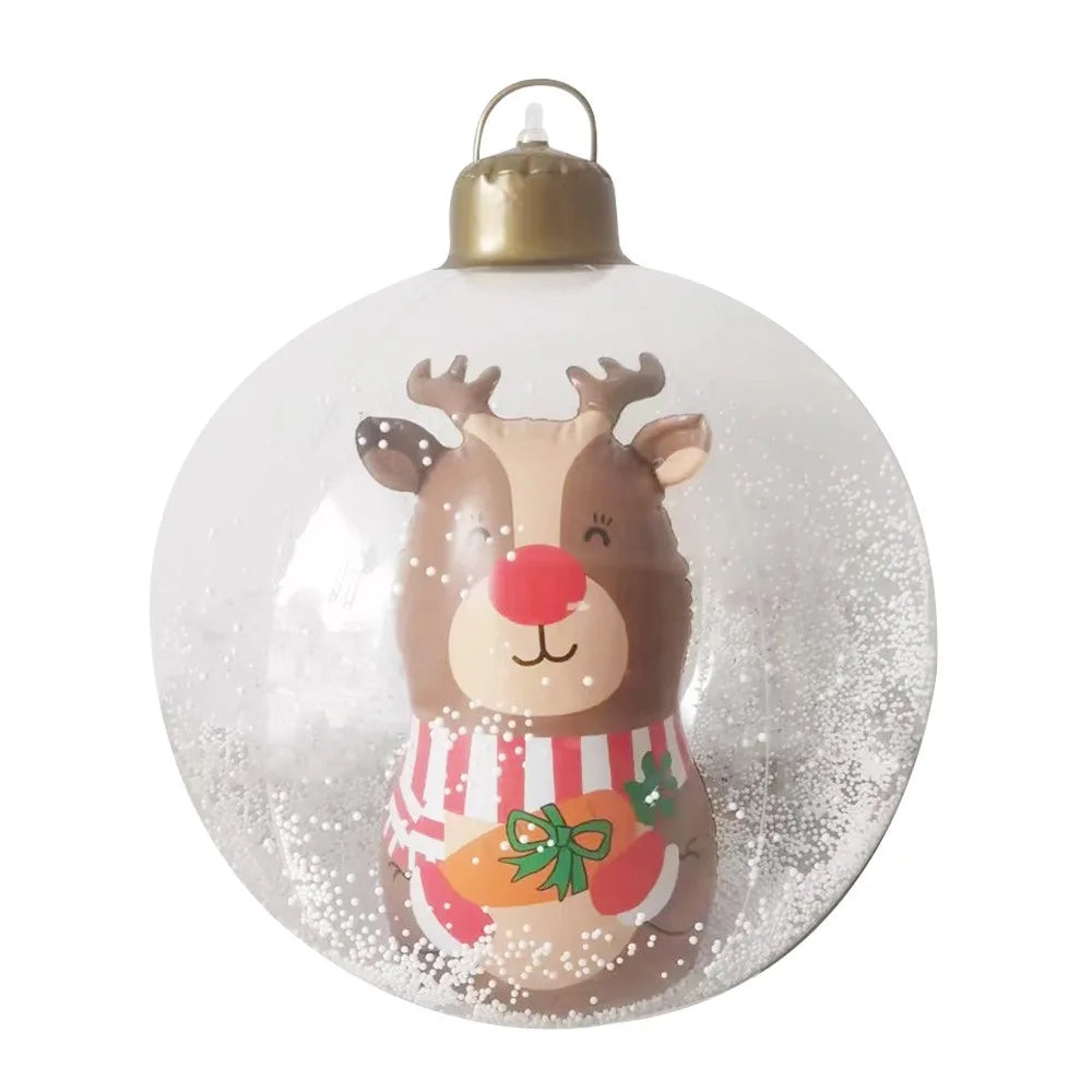 Big 60cm Inflatable Balloons Decoration DIY Christmas Ball without Light Toy Landscape Balloons Festival