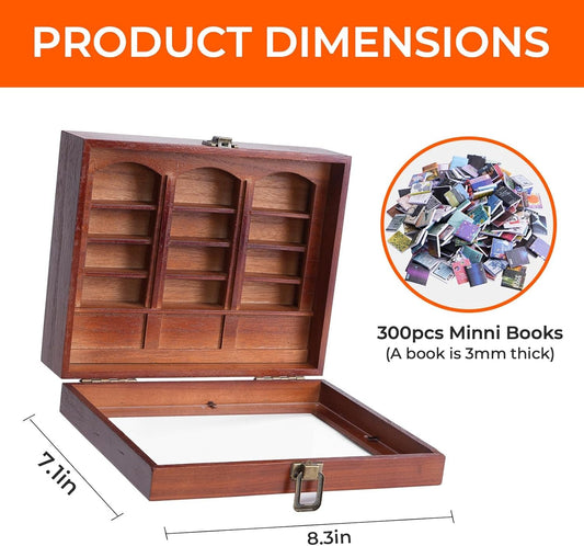 Anxiety Bookshelf Miniature Library Display Cabinet Books