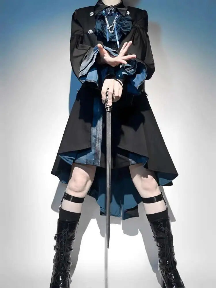 New Fiesta Carnival Halloween Cos Cosplay Deep Joy Dark Tune Prince Series Lolita Coat Dress Shorts Suit Tops Bow Tie