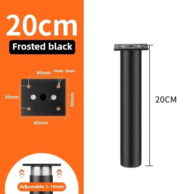 4pcs 6-30cm Aluminum Alloy Furniture Legs Metal Adjustable Legs, for Cabinet Table Legs Sofa Feet Furniture Replacement Foot