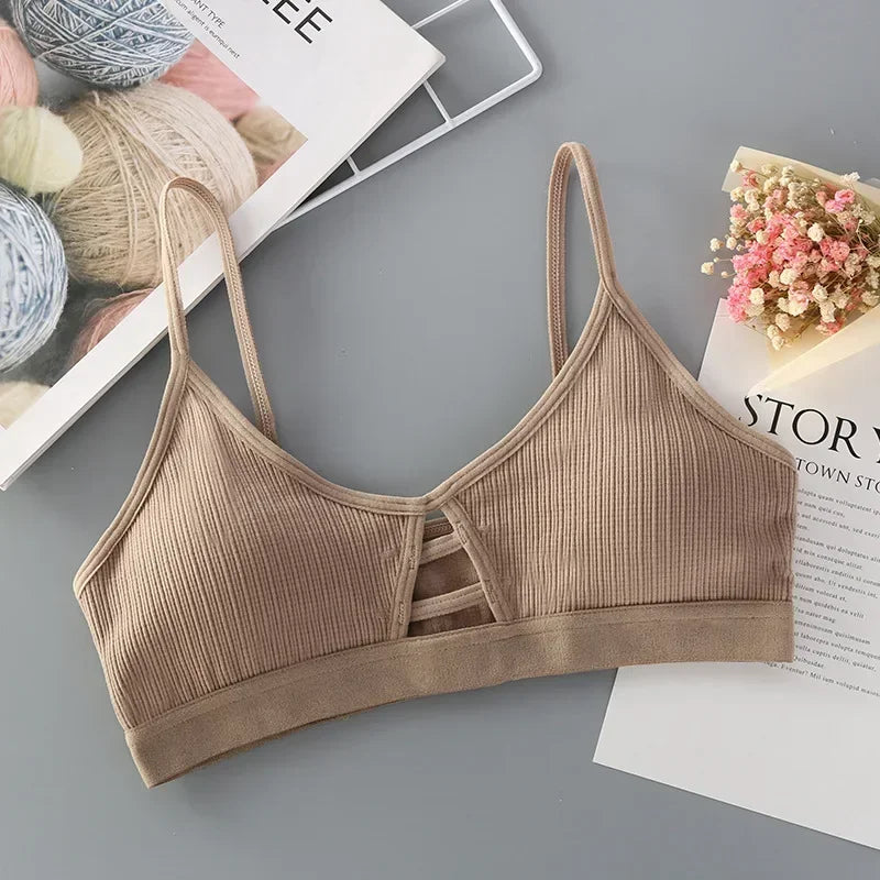 New Women Cotton Sports Bra Tube Top Female Seamless Underwear Tube Bra Wireless Bralette Sexy Lingerie No Rims