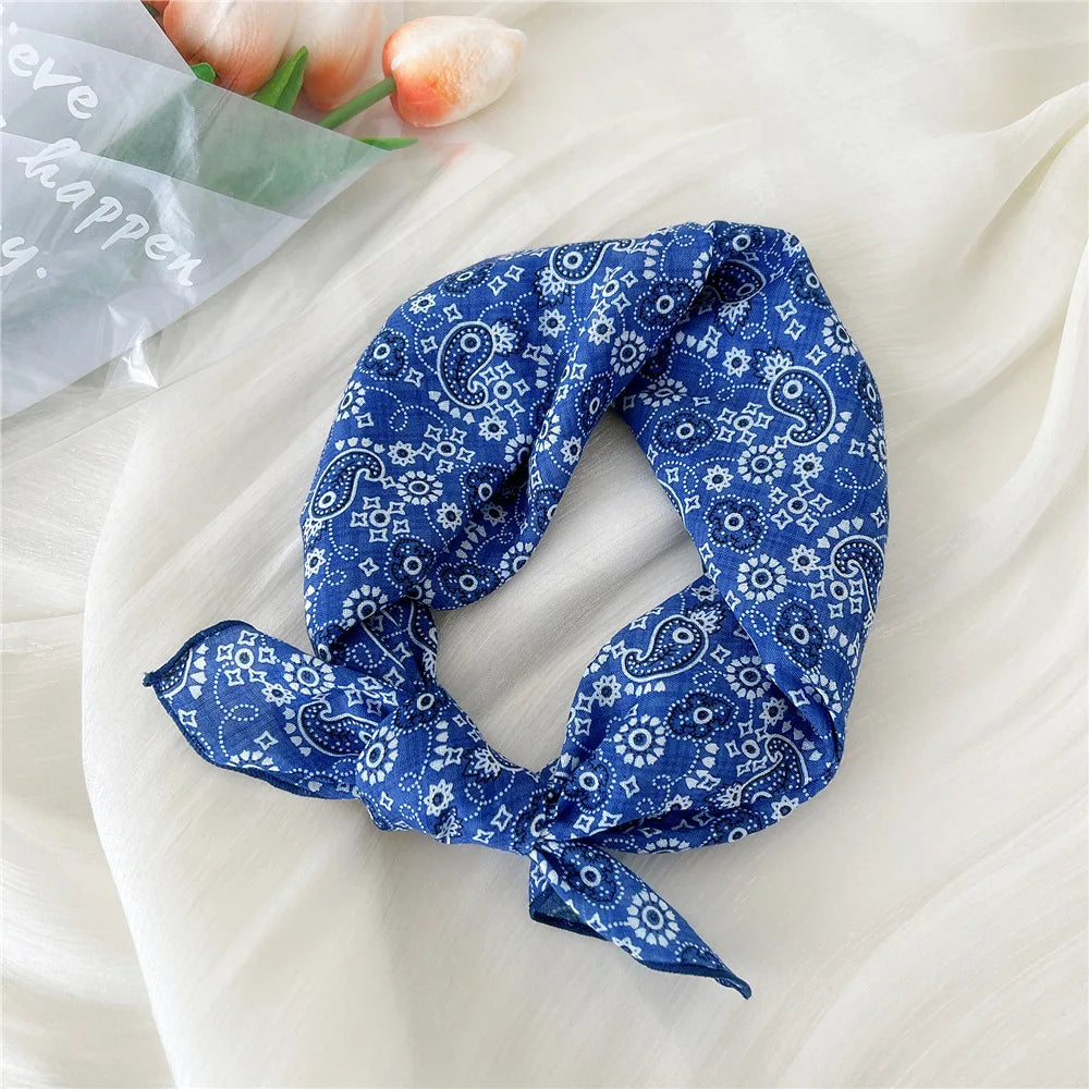 55*55cm Cotton Bandana Hairscarf Scarf Turban Shawl Headscarf Handkerchief Hair Accessories Wrap