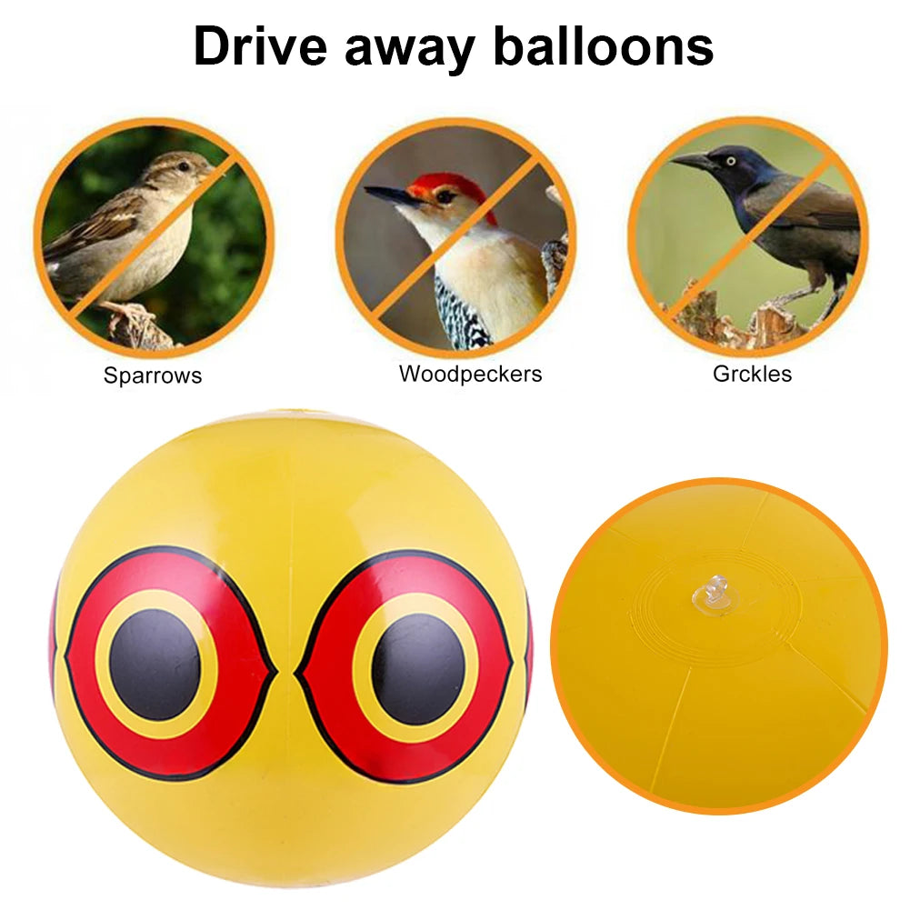 40CM Scare Eye Balloons Visual Deterrent Balloon Bird Repellent Keep Ducks Away From Swimming Pool Anti Bird Inflatable Repeller
