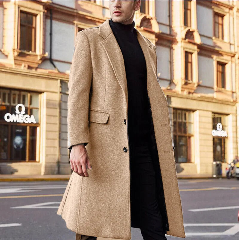 Winter Men Long Coat Casual Fashion Jackets Man Parkas Luxury Outerwear Overcoat Business Windbreaker Streetwear Male Clothes