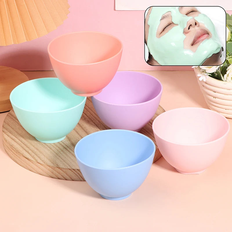 Colorful Silicone Face Mask Bowl Mask Stick Big Face Mask Powder Mixing Bowl Masks Brush Skin Face Care Tool