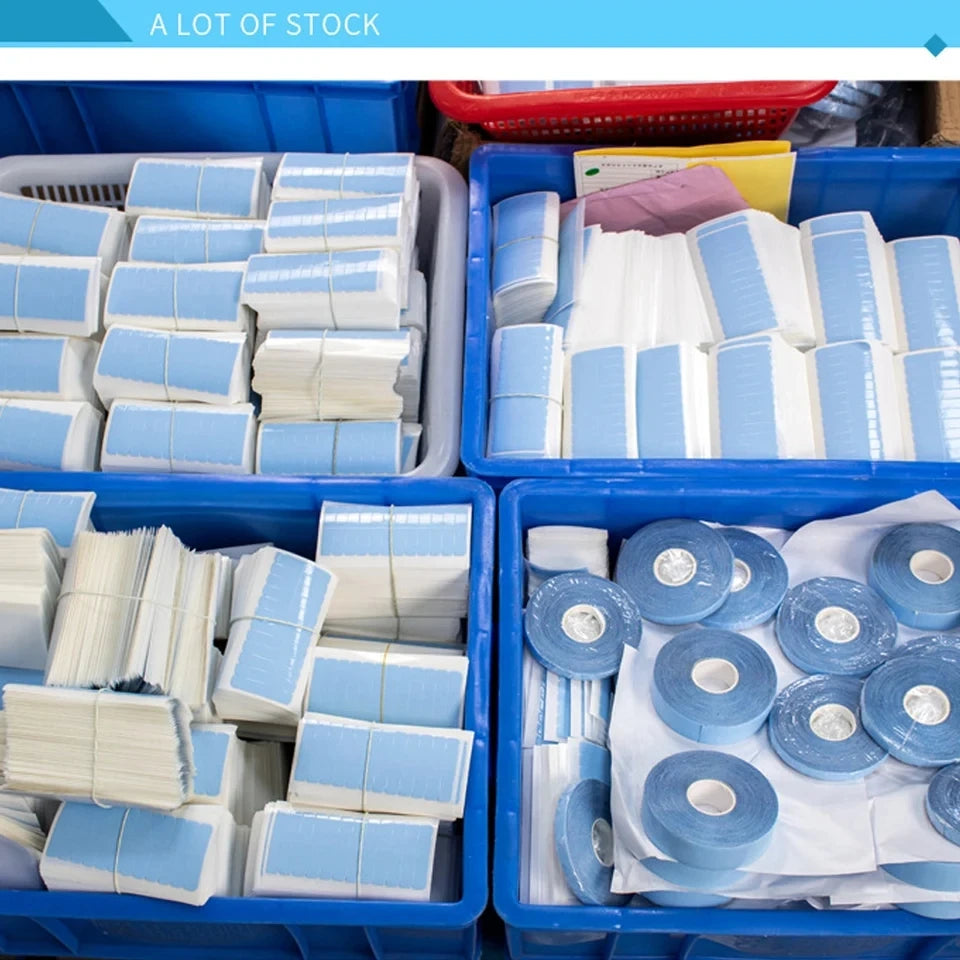 36pcs/pack Double Sided Hair Adhesive Tape Adhesive Blue Hair Clip For Lace Wig Extension Tools Lace Front Tape