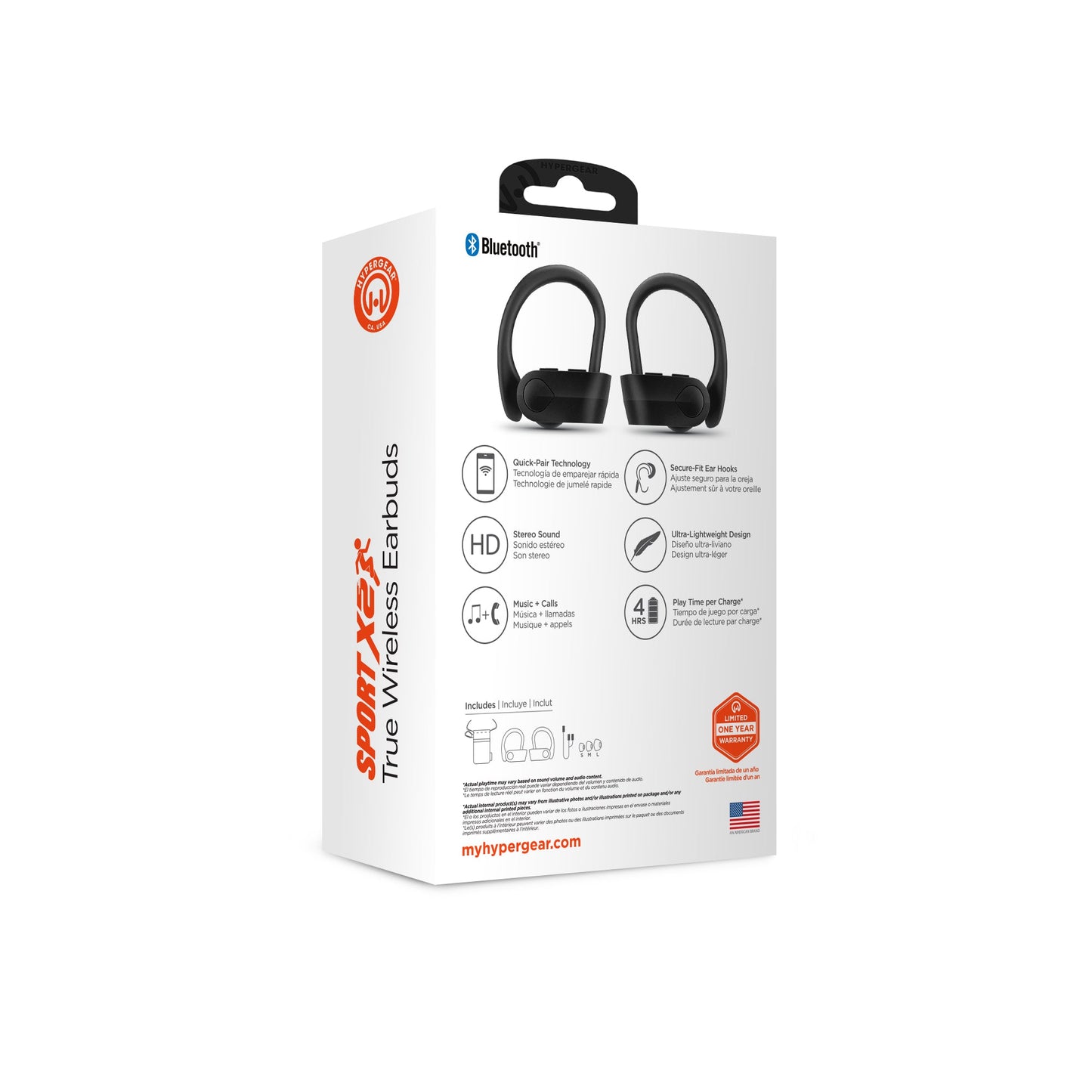 HyperGear Sport X2 True Wireless Earbuds with 4 Hours of Playtime per