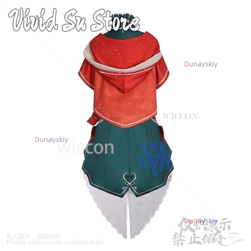 Kusanagi Nene Cosplay Project Sekai Colorful Stage Wonderlands Anime Costume Red Green Dress Kawaii Lolita Halloween Christmas