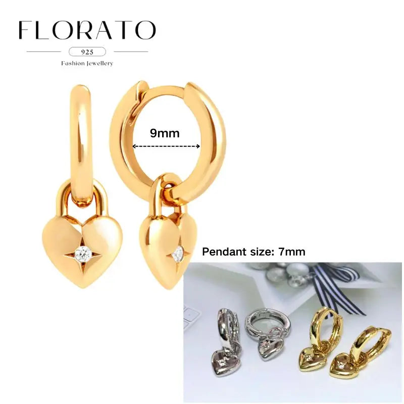 925 Sterling Silver Ear needle European And American Style Hoop Earrings Round square Pendientes Fashion For Women Birthday Gift