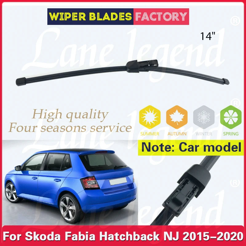 14" Rear Window Wiper Blade For Skoda Fabia Hatchback NJ 2015 - 2020 Windshield Windscreen Rain Brush Car Accessories