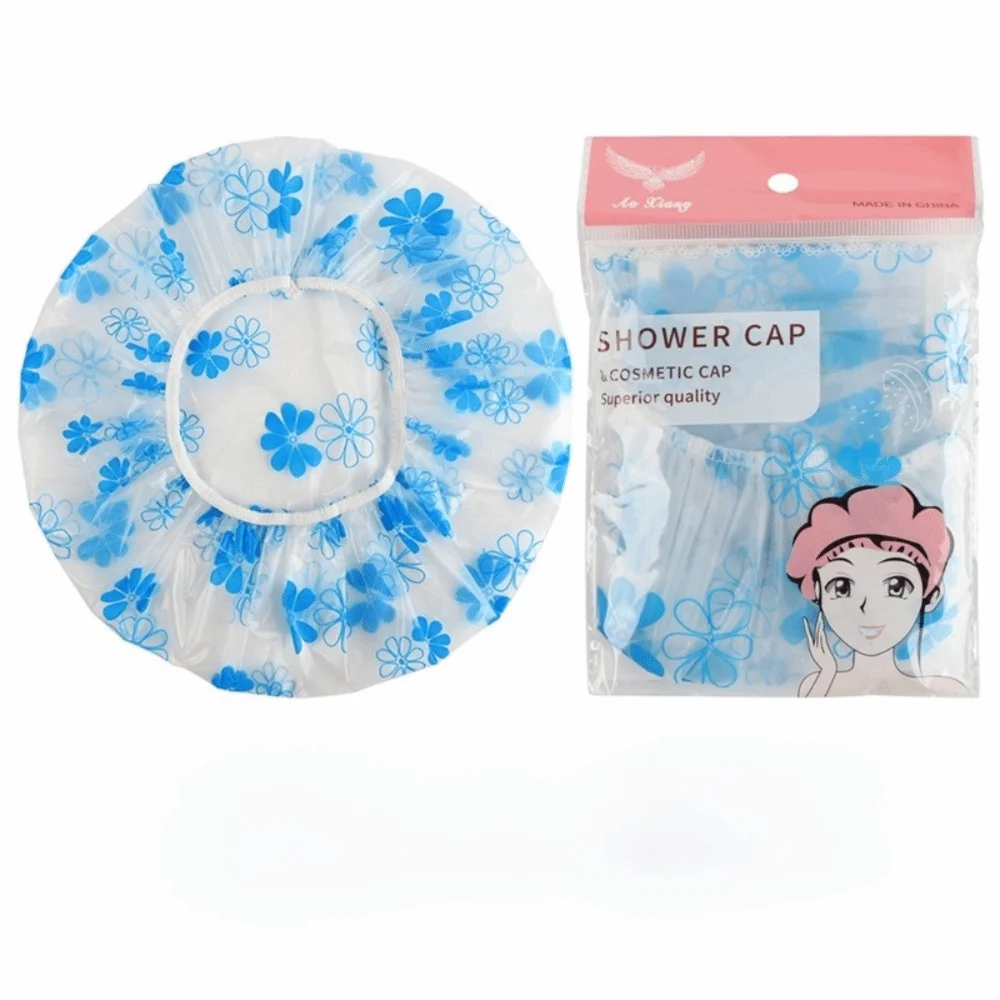 Durable Dustproof Shower Cap Oil-proof Fume Prevention Waterproof Bathing Cap Dry Hair Cap Household