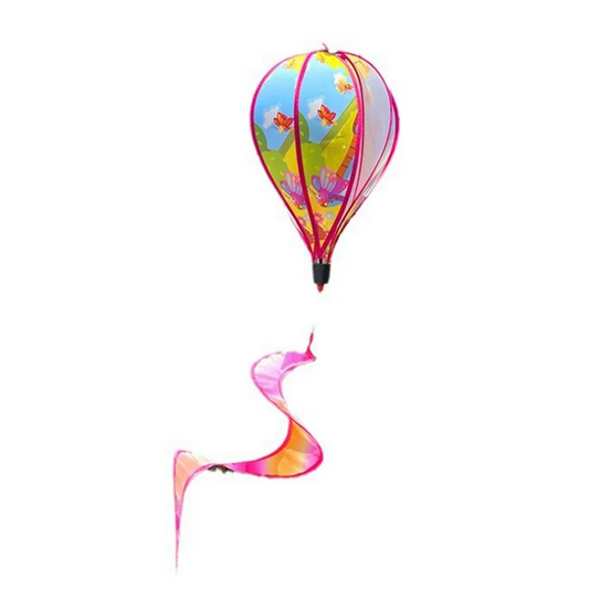 AB33-Garden Spring Hot Air Balloon Pendant Rotating Windmill Hanging Decoration