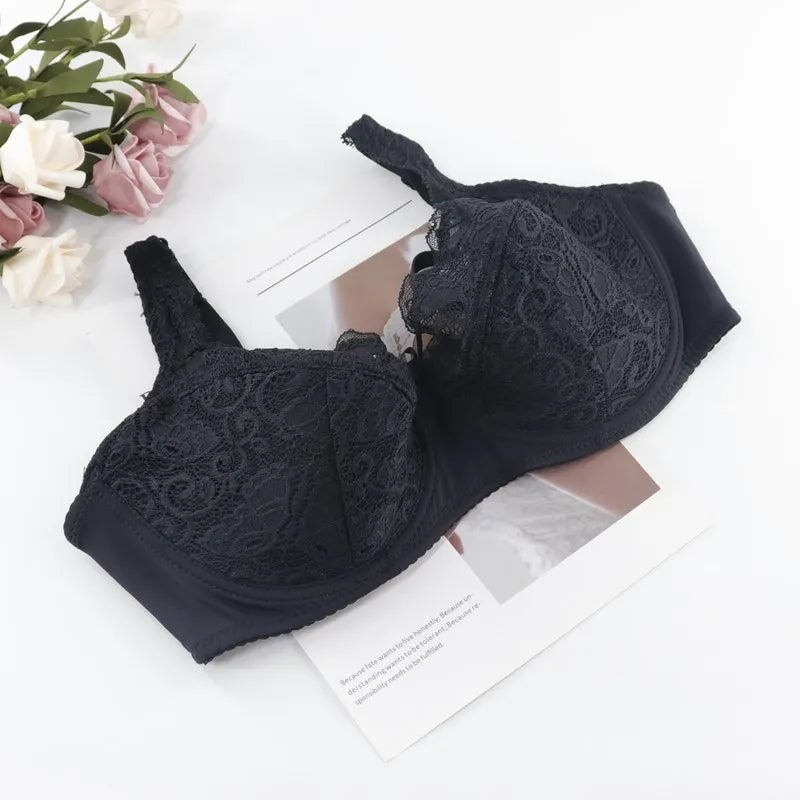 Beauwear Women Plus Size Ultra Thin Bras Embroidery Lingerie Female Unlined Floral Intimates 75F 75E 80E 85E 85DD 90DD 95E 100E