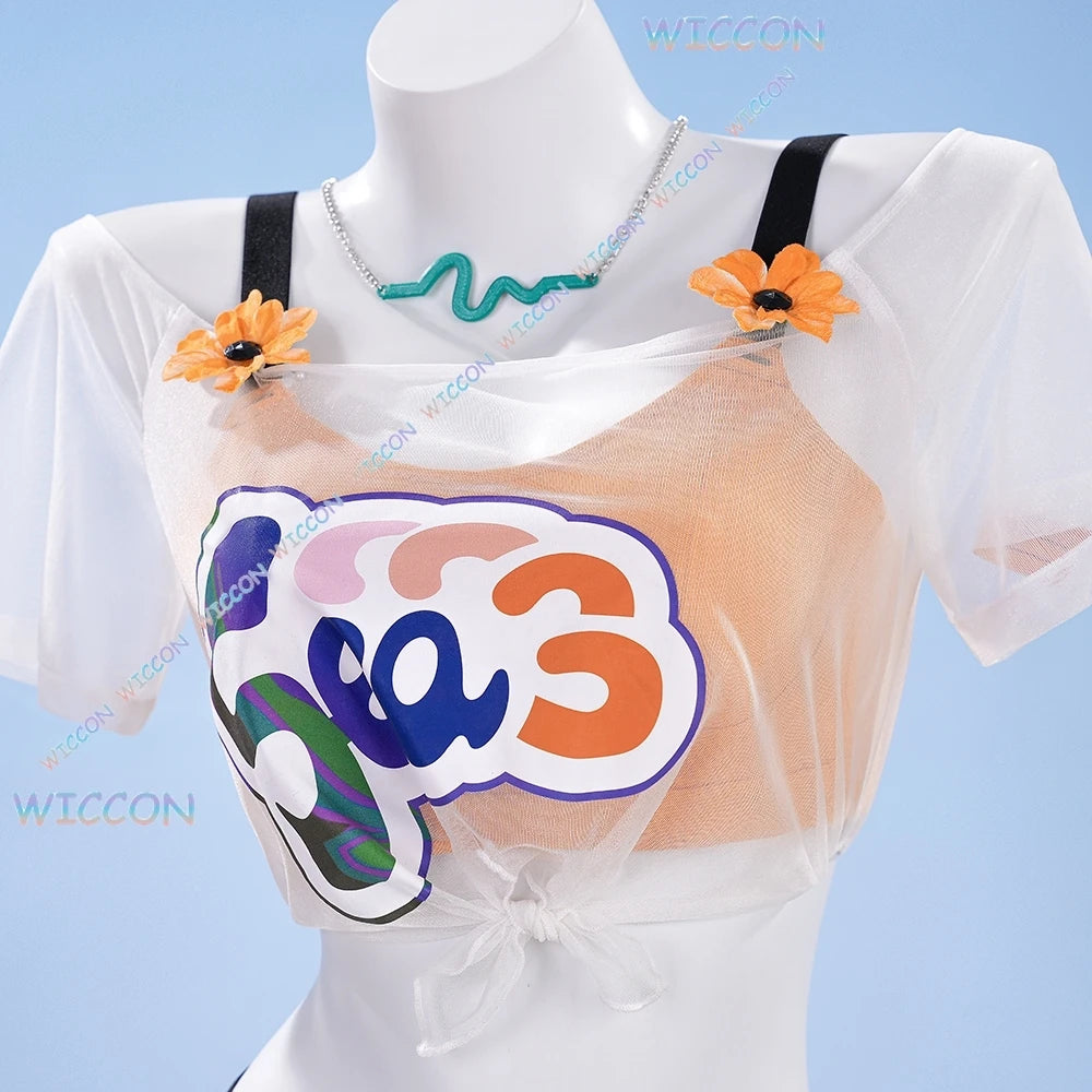 [OHaYoCos]MC Belle Cosplay Costume Wig Cosplay Zenless Zone Zero Beach Outfit Summer Game Clothes Uniform Outfit Halloween ZZZ R